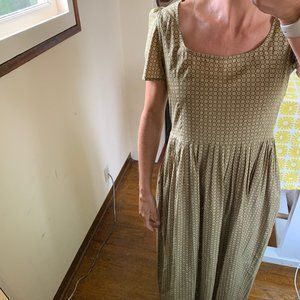 Christy Dawn Scarlet Dress Olive Green Patterned